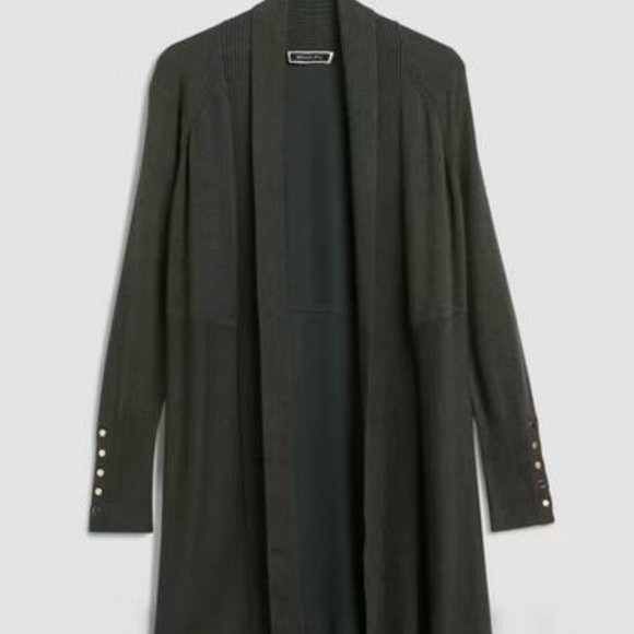 Melanie Lyne: Open Front Knit Cardigan - green - Picture 1 of 6